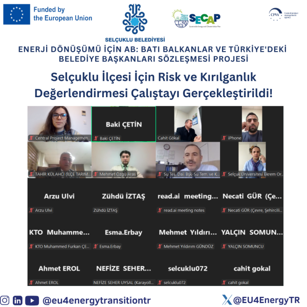 Selçuklu İlçesi İçin Risk ve Kırılganlık Değerlendirmesi Çalıştayı Gerçekleştirildi!🌿